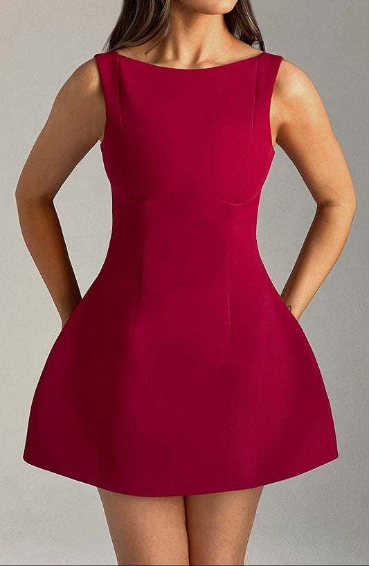 Ginevra Minikleid – Weinrot