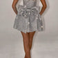 Graziosa Minikleid – Silber Glitzer
