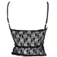 Schwarzes Spitzen Cami Top mit Schmaler Passform