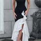 Pierina Maxikleid – Schwarz/Weiß