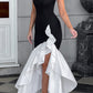 Pierina Maxikleid – Schwarz/Weiß