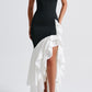Pierina Maxikleid – Schwarz/Weiß