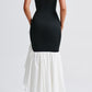 Pierina Maxikleid – Schwarz/Weiß
