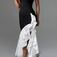 Pierina Maxikleid – Schwarz/Weiß