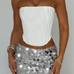 Ornella mini rok - zilver