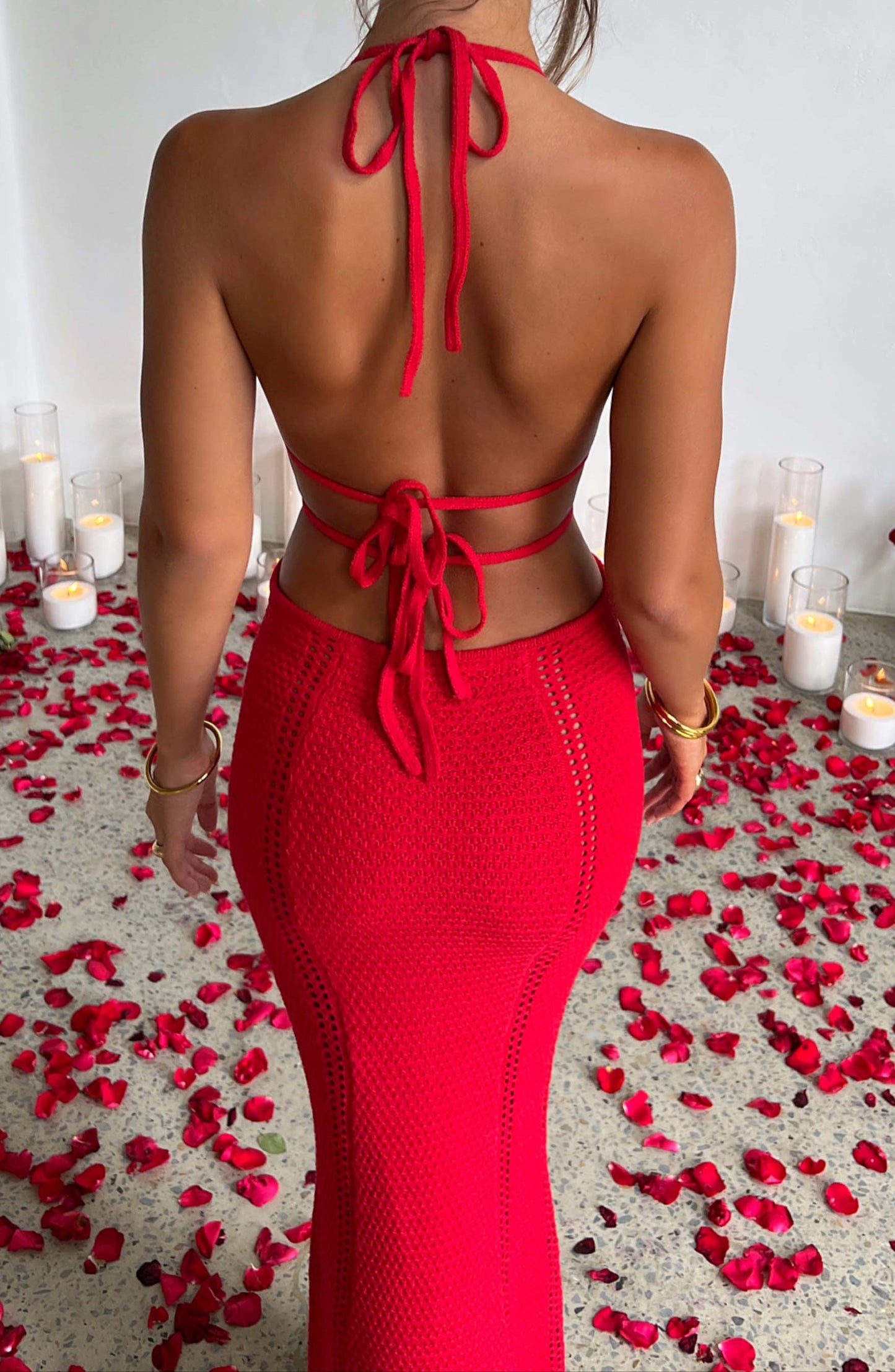 Beatrice Maxikleid - Rouge