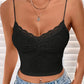 Vintage Lochstickerei Cami Crop Top mit Spitze