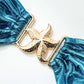 Vintage starfish decoration ruffles bikini set with knot