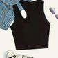 Basic Asymmetrisches Crop Tank Top