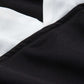 Contrast Y2k ruffles V-neck patchwork long sleeve top 