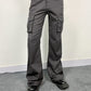 Flare cargo pants with high elasticity and flap pockets