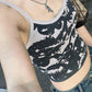 Crop Cami Top mit Augenprint