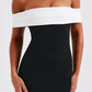 Fiorella Midi Dress - Black/White 