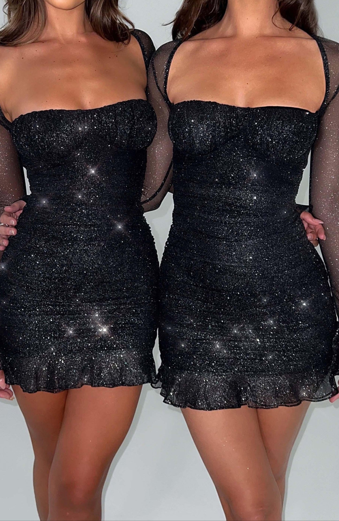 Lucia Minikleid - Black Glitzer