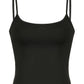 Einfarbiges Basic Slim Cami Top