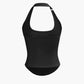 Halter Tank Top mit Geschwungenem Saum