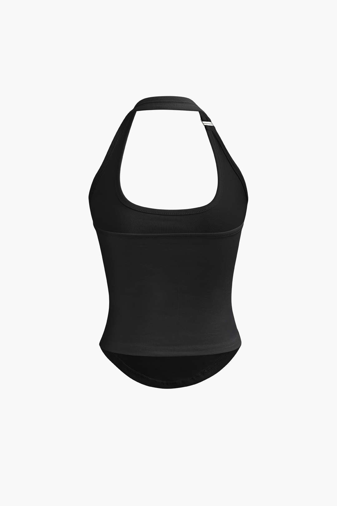 Halter Tank Top mit Geschwungenem Saum