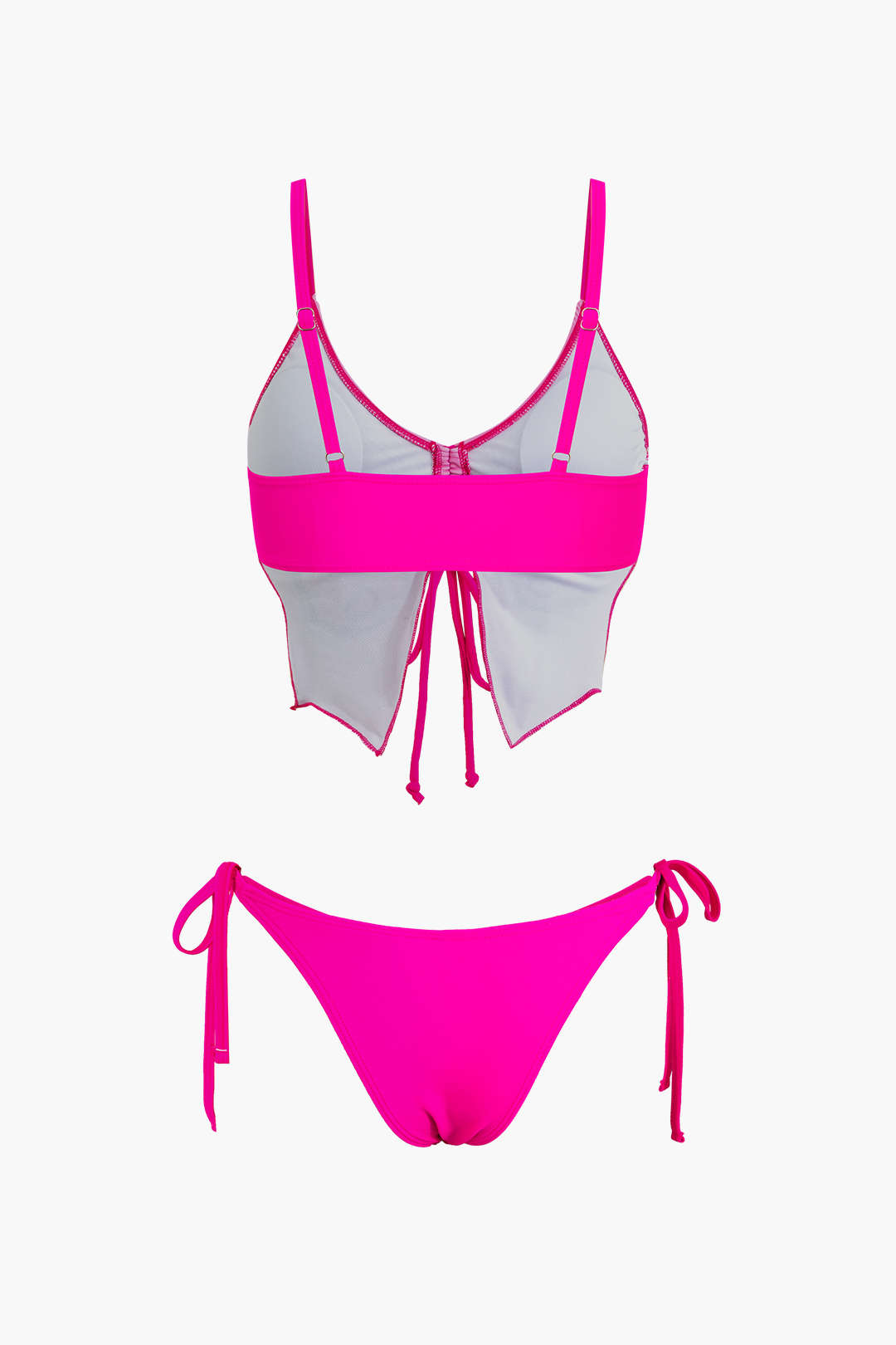 Set bikini con lacci con motivo a farfalla Y2K