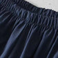 Pantaloni larghi sportivi retrò blu navy con strisce
