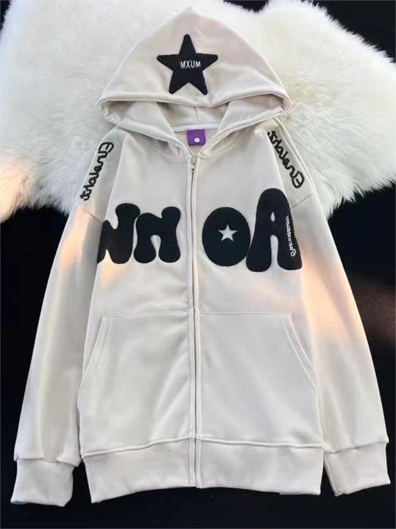 Oversize Hoodie mit Y2K Druck