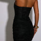 Lelia Mini Dress – Black Glitter 