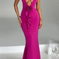 Terina maxikleid - knallrosa