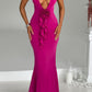 Terina maxikleid - knallrosa
