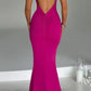 Terina maxikleid - knallrosa