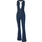 Vintage High Rise Denim Jumpsuit with Zipper