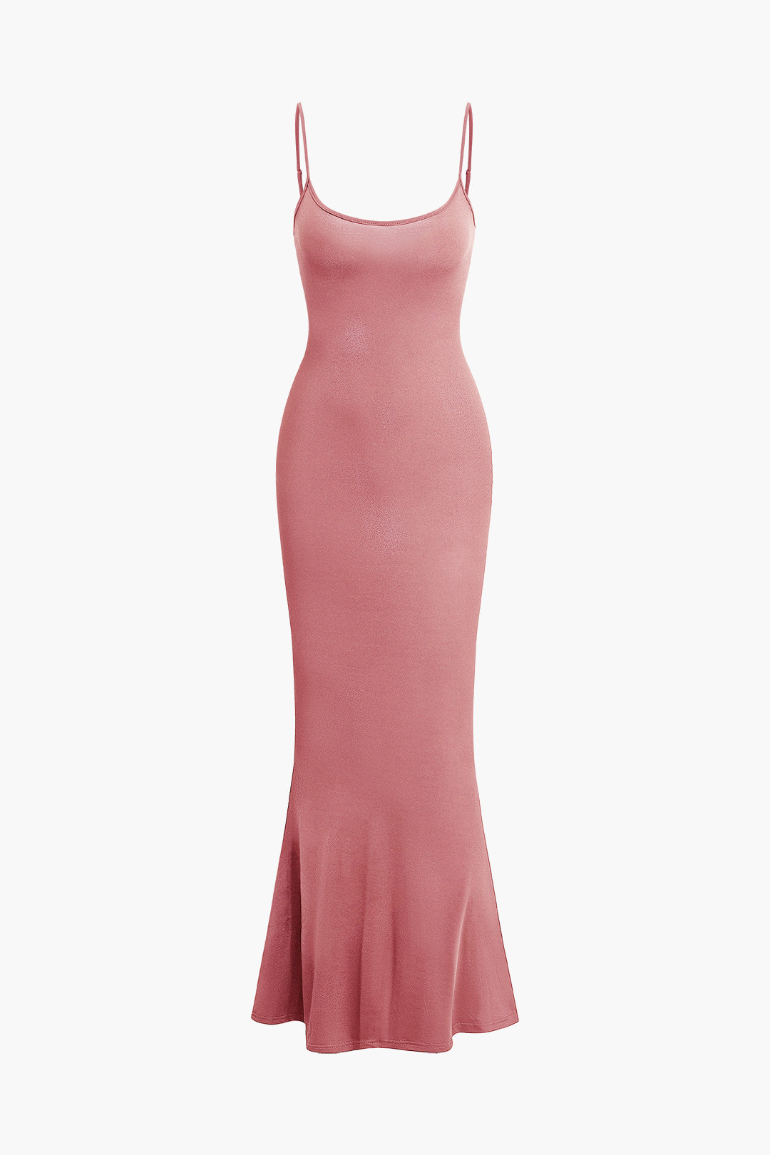 Klassisches Verstellbaren Trägern Maxi Slip Kleid