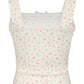 Gelbes Y2K Fliege Floral Cami Tank Top