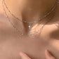 Silver Y2K Double Layer Star Pendant Necklace