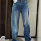 Hip Hop Gewaschene High Waist Boyfriend Jeans