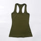 Green Vintage Round Neck Slim Fit Tank Top 