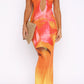 Noa Maxikleid Sonnenuntergangsblumen