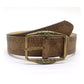 JY Brown Retro Distressed Embossed Ethnic Buckle Belt