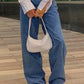 90er Dunkelblaue Lockere Baggy Boyfriend Jeans mit Niedriger Taille