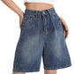 Blaue Vintage Denim Bermuda Shorts