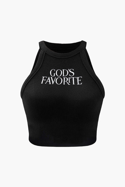 Hip Hop GOD'S FAVORITE Druck Tanktop