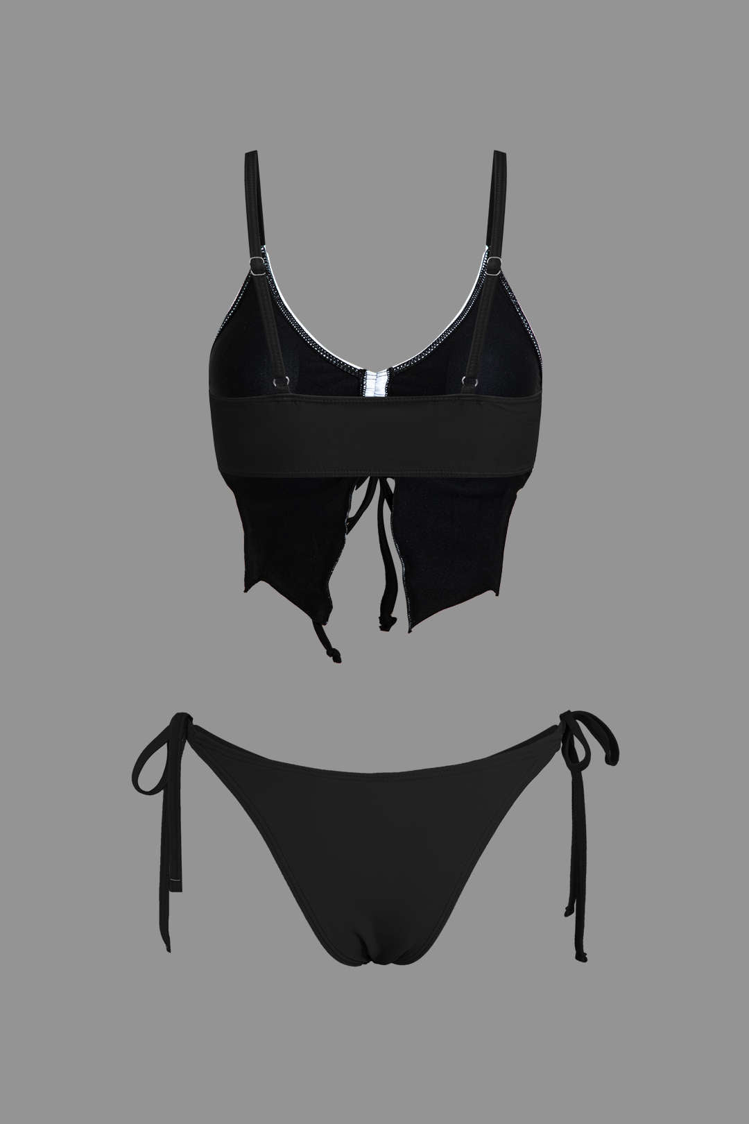 Y2K Schmetterlingsmuster Schnürung Bikini Set