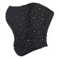 Y2kEinfaches Strass Bandage Korsett Top