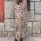 JY Vintage Leopard Printed High Waist Maxi Skirt / Vintage Leopard Printed High Waist Maxi Skirt