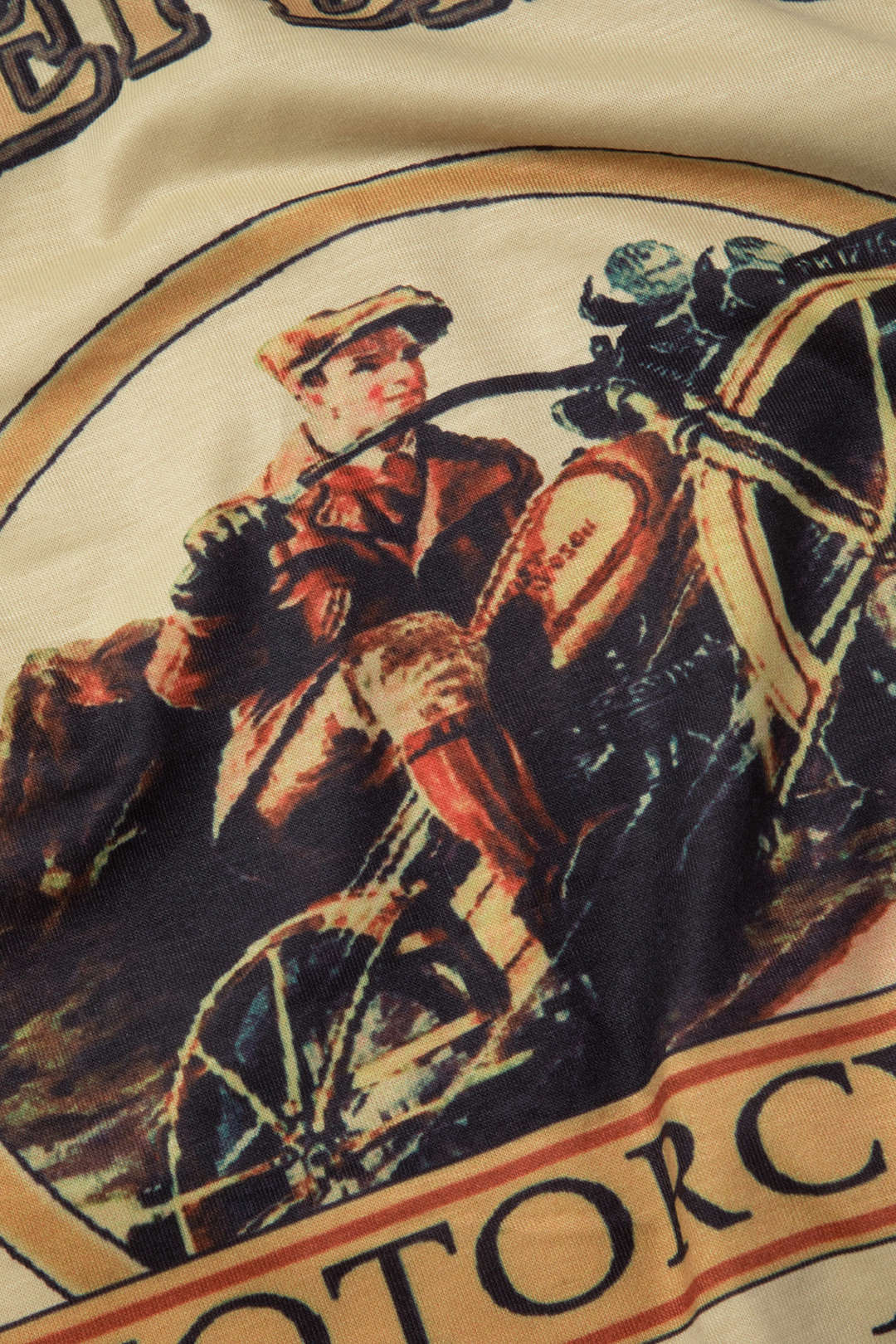 Khaki Retro Motorrad Grafik Druck Ärmelloses T Shirt