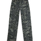 Grüne Camouflage Cargo Jeans mit Wasch Effekt