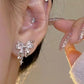 Glittering Bow Rhinestone Styling Stud Earrings