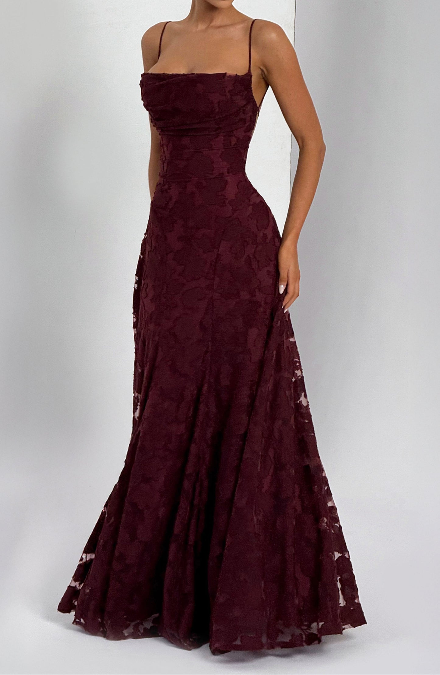 Bella maxi dress – cherry lacquer