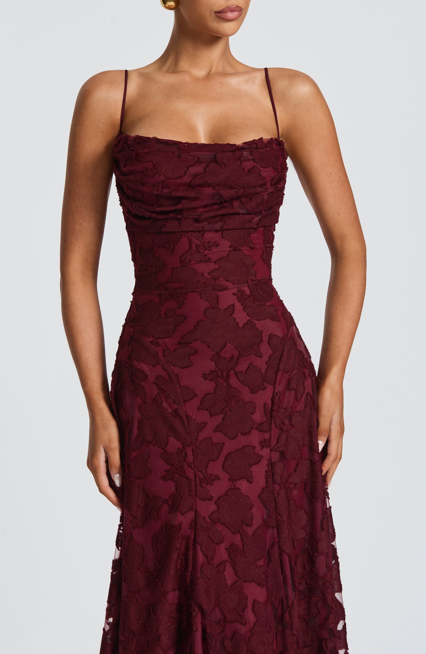Bella maxi dress – cherry lacquer