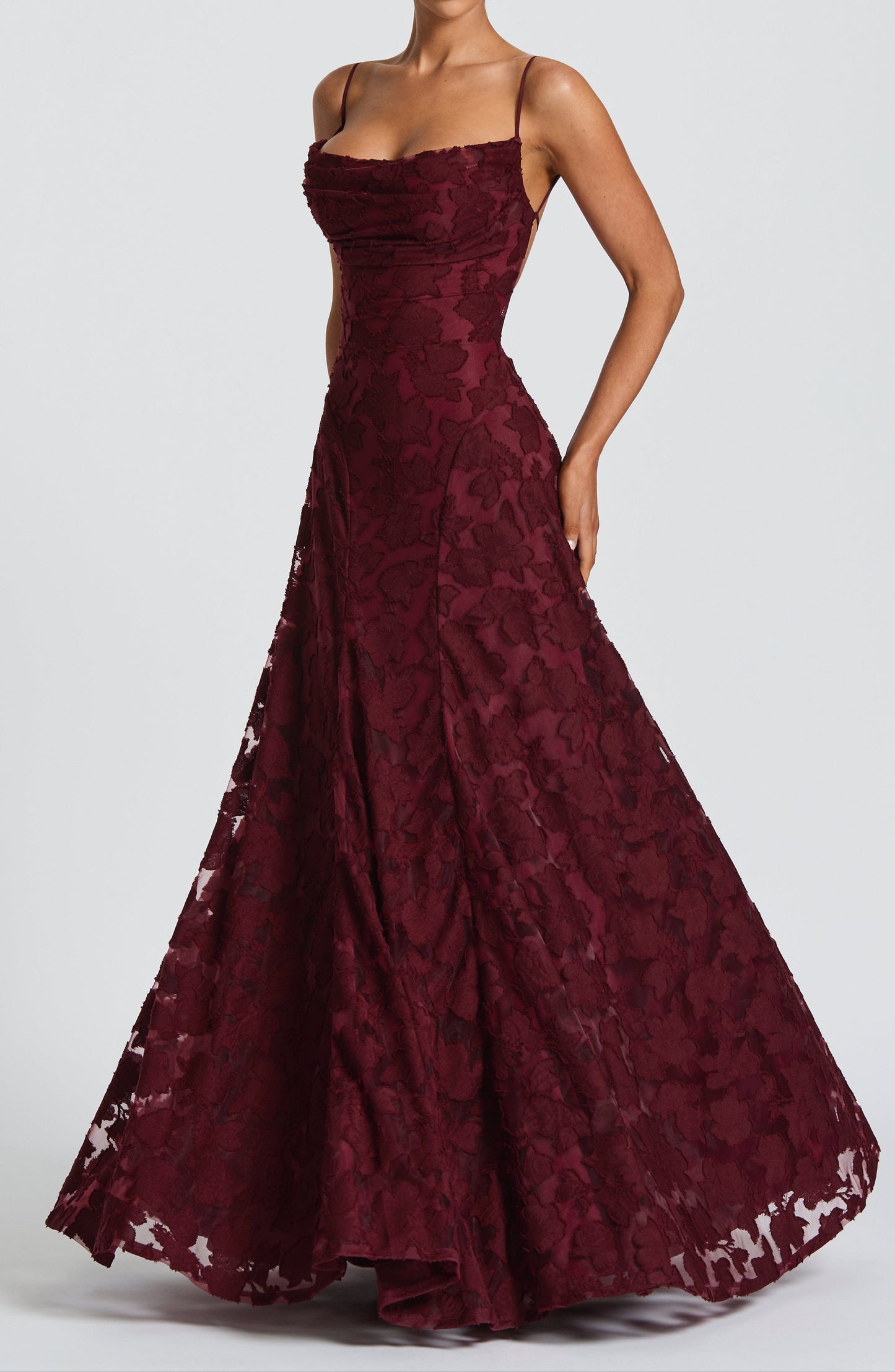 Bella maxi dress – cherry lacquer