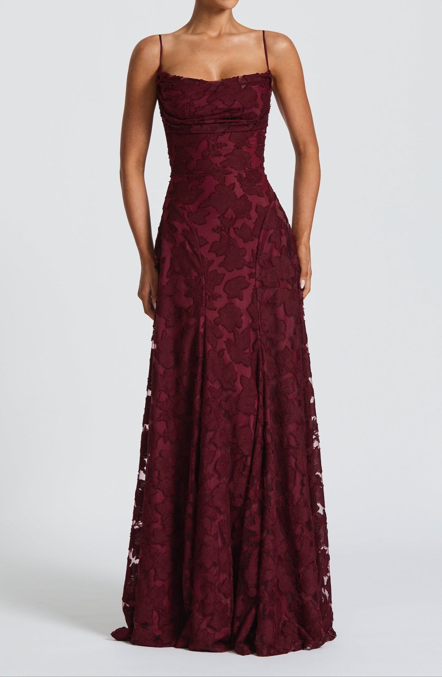 Bella maxi dress – cherry lacquer