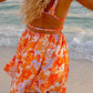 Giovanna Orange -Gekleurde mini -jurk met bloempatroon